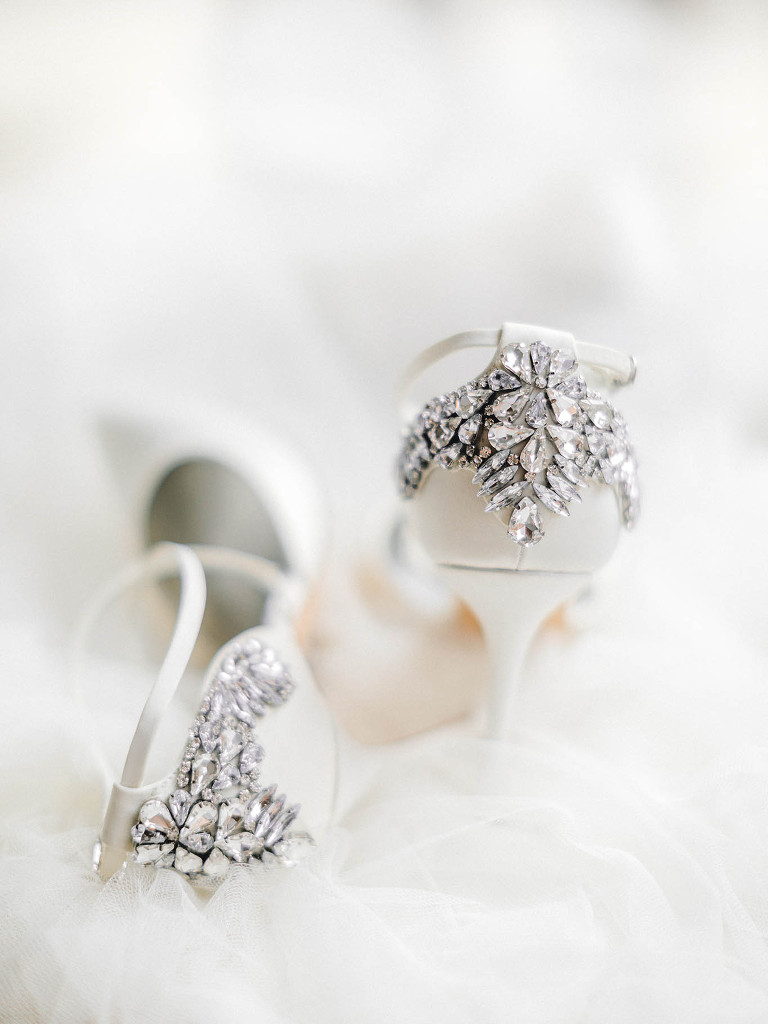 bridal shoes by fargo wedding photographer two birds photography
