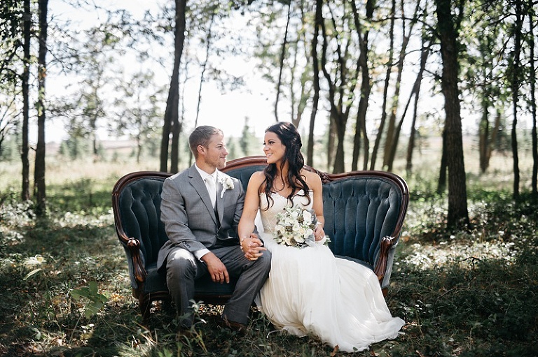 Sara Jared Backyard Fargo Woodland Wedding  Two Birds 