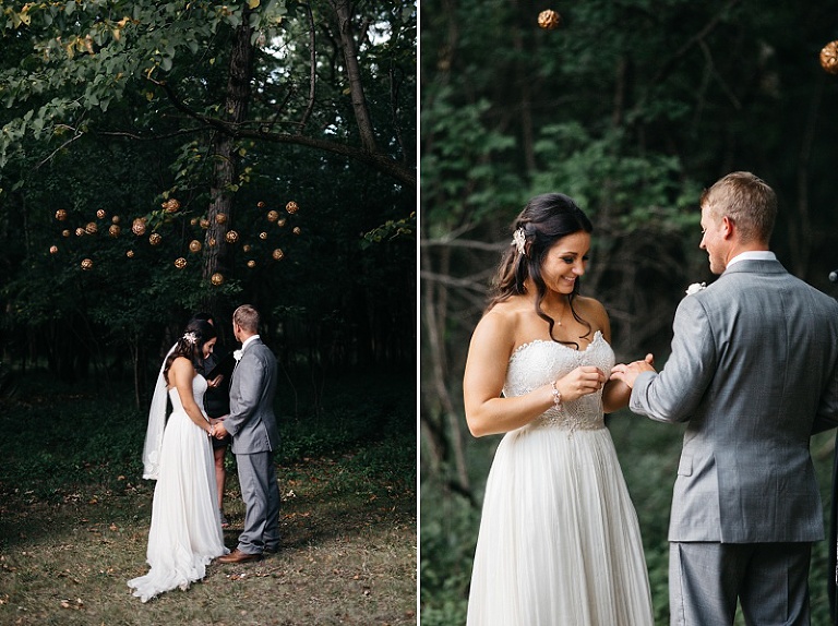 Sara Jared Backyard Fargo Woodland Wedding  Two Birds 