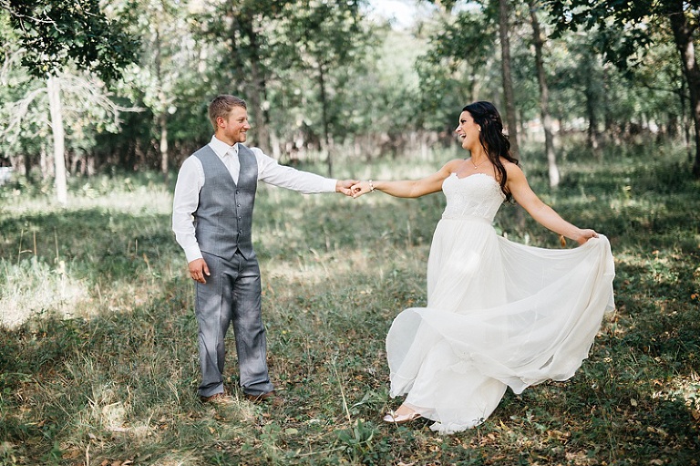 Sara Jared Backyard Fargo Woodland Wedding  Two Birds 