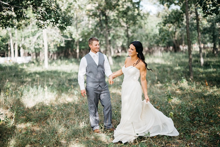 Sara Jared Backyard Fargo Woodland Wedding  Two Birds 