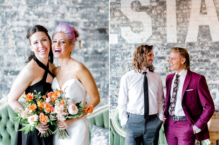 vow renewal photos of a hipster couple in downtown Fargo at Abovo by Two Birds Photography Brittany Walsh